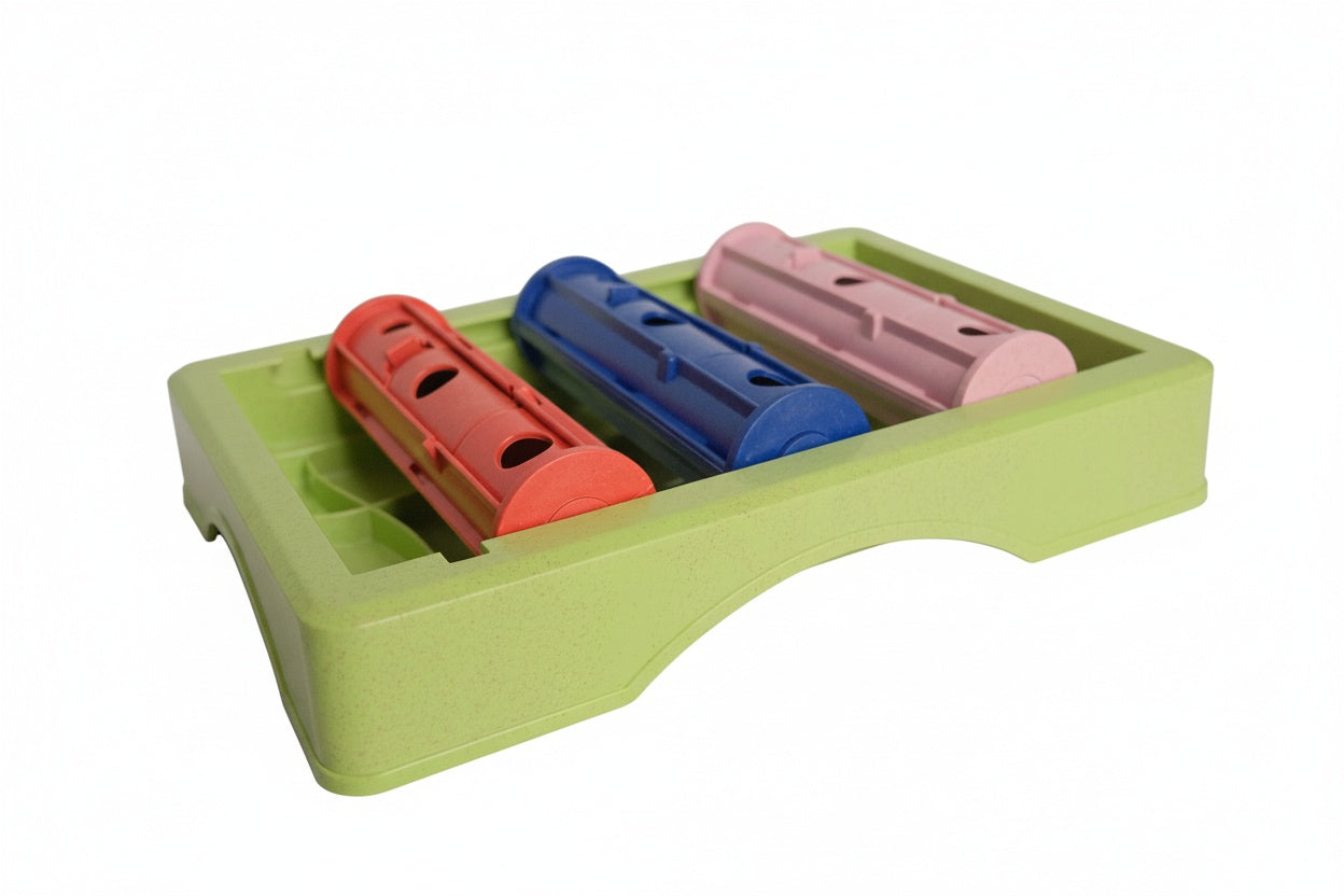 Eat Slow Live Longer interactive dog puzzle roller for mental stimulation, problem-solving and slow feeding, durable and dishwasher-safe
