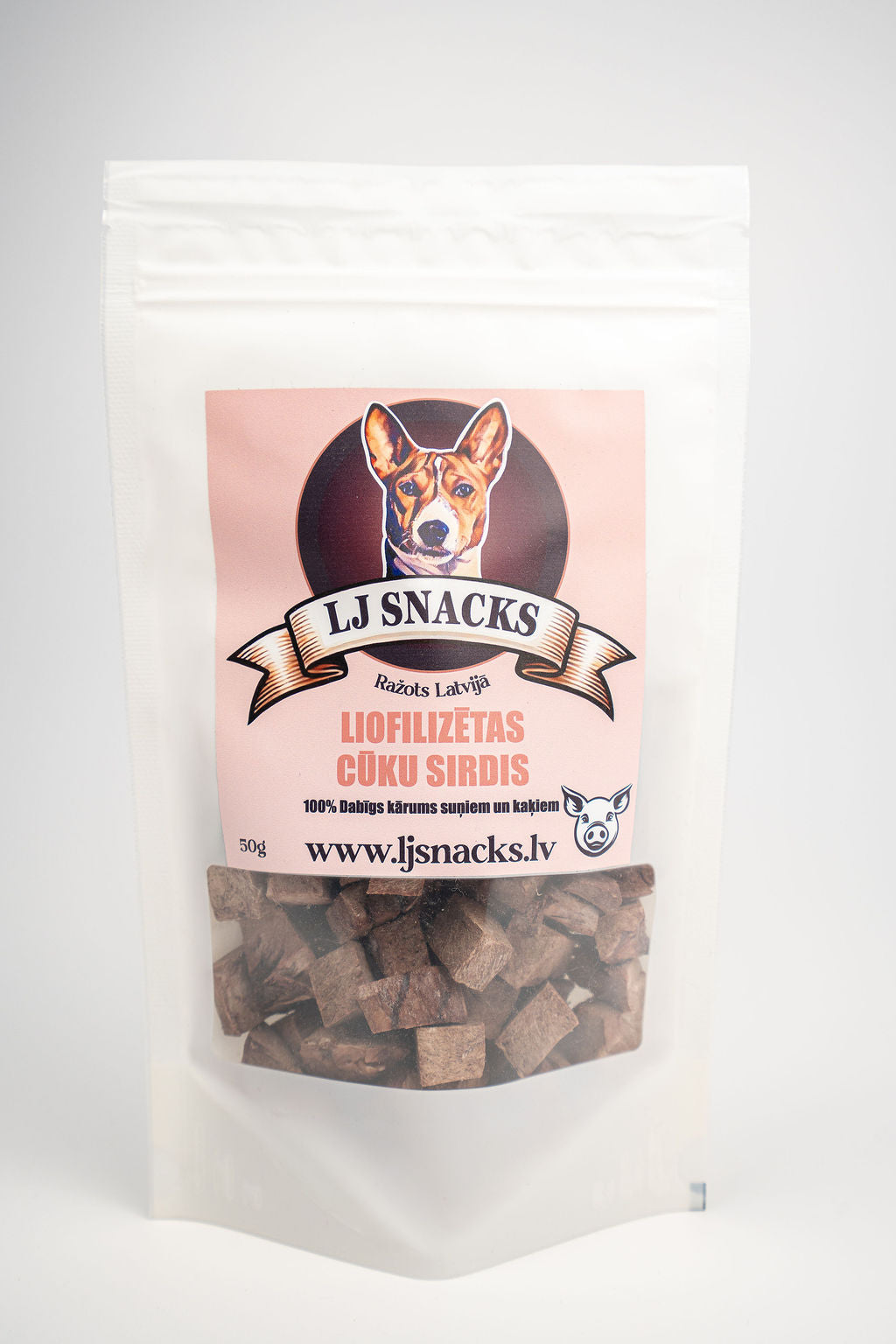 LJ Snacks Liofilizētas Cūku Sirdis 50g