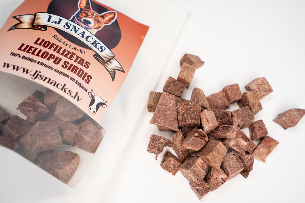 LJ Snacks Liofilizētas Liellopu Sirdis 50g