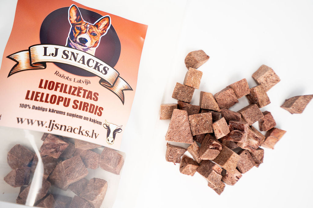 LJ Snacks Liofilizētas Liellopu Sirdis 50g