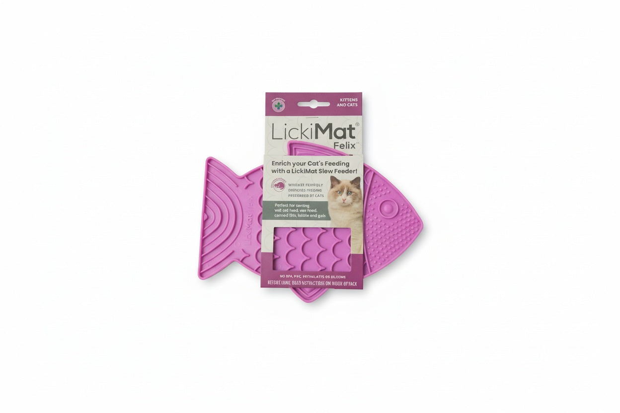 Textured licking mat for cats made from food grade TPR