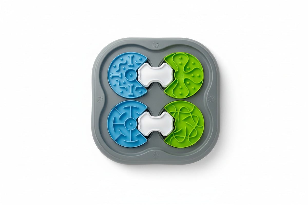 Pawise interactive dog puzzle toy for mental stimulation, problem-solving and treat-dispensing, safe and durable for indoor play

