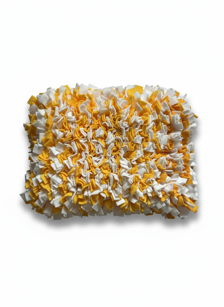 Dog enrichment mat encouraging natural sniffing and foraging